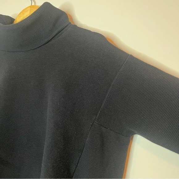 VARLEY Colina Black Ribbed Oversized Turtleneck Sweater - Picture 6 of 13